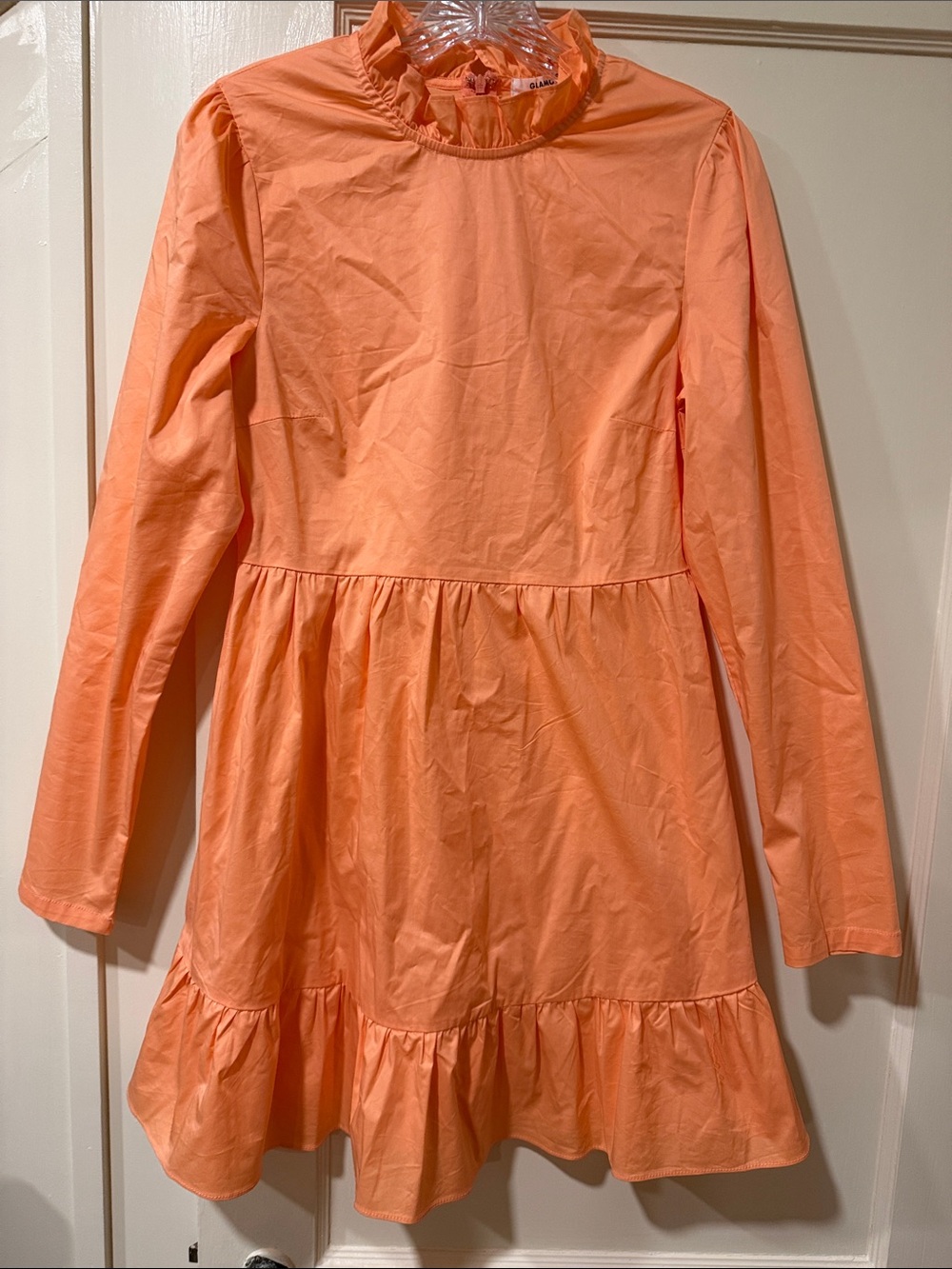 Women’s peach/ orange poplin dress